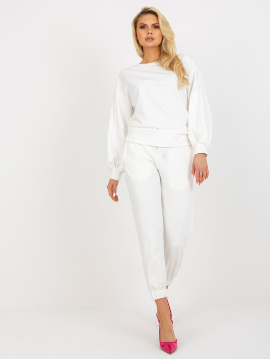 Ecru Women's Casual Set with Open Back