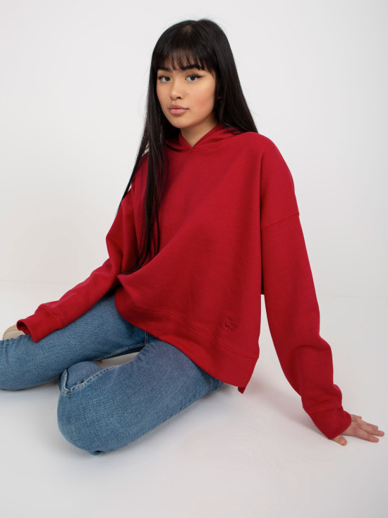 Dark Red Hoodie with MAYFLIES Patch