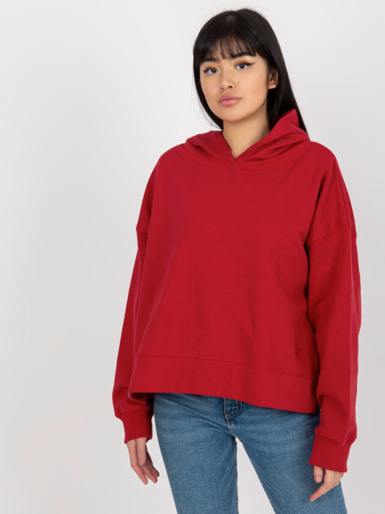 Dark Red Hoodie with MAYFLIES Patch