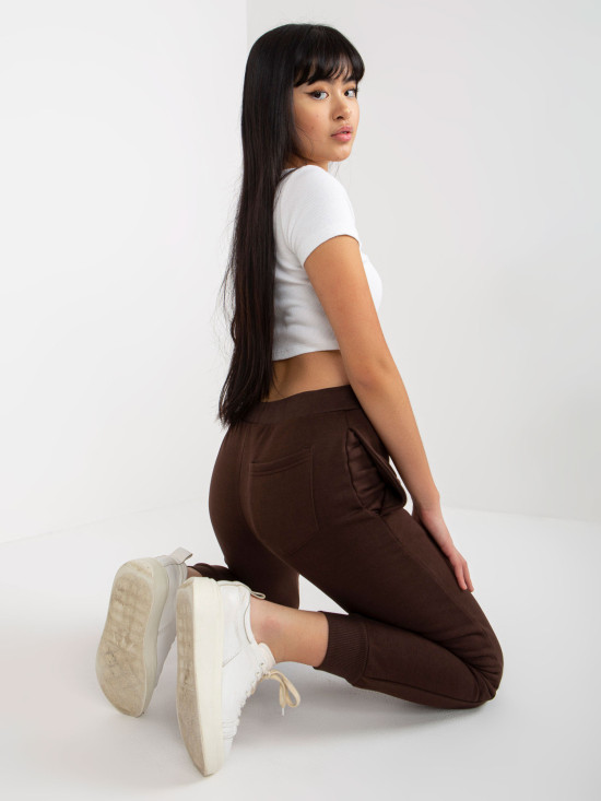 Dark Brown Insulated Sweatpants with Pockets MAYFLIES