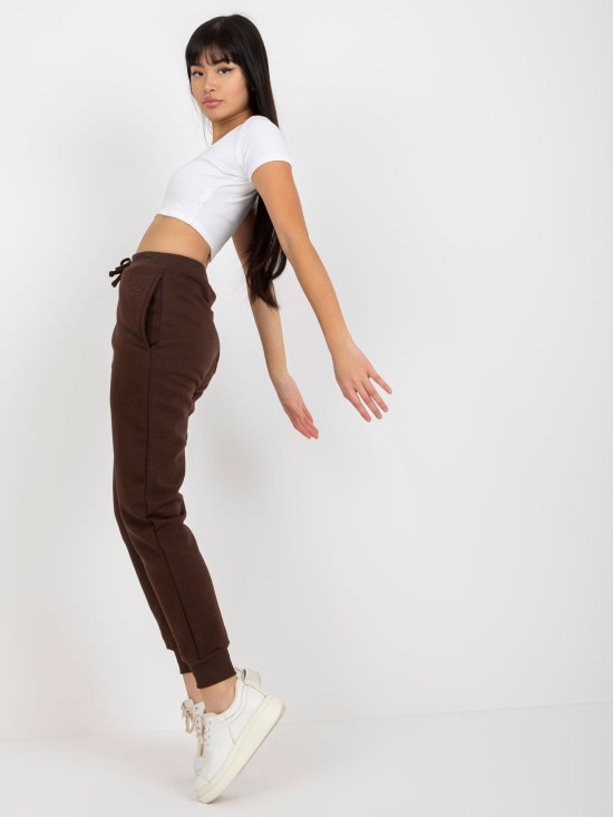 Dark Brown Insulated Sweatpants with Pockets MAYFLIES