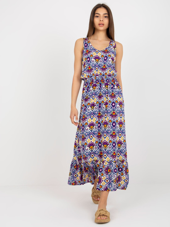Purple Summer Dress with Print FRESH MADE