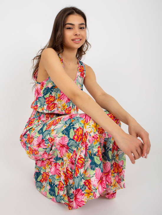 Coral Sleeveless Dress FRESH MADE