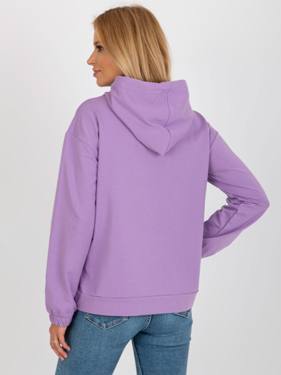 Light Purple Cotton Hoodie