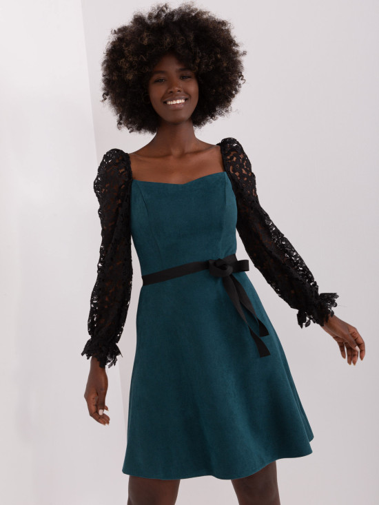 Sea Green Flared Cocktail Dress Marbella