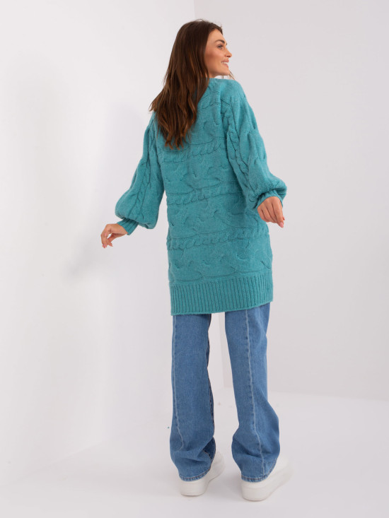 Turquoise Oversize Knitted Dress
