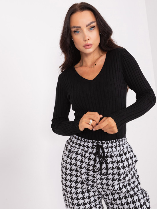 Black Women's Knitted Sweater