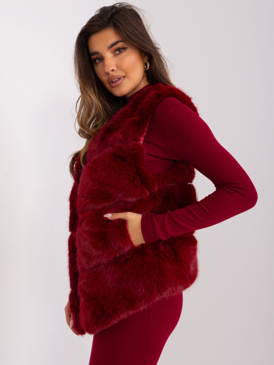 Bordeaux Asymmetrical Women's Vest