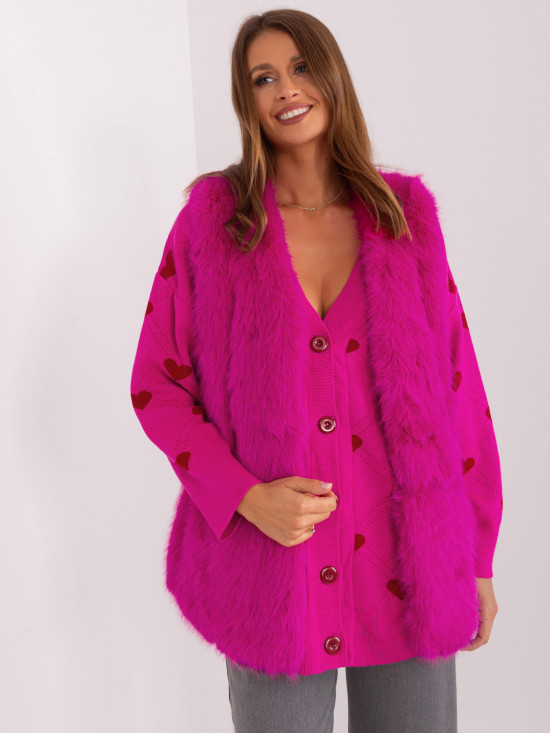 Pink Eco-Fur Vest