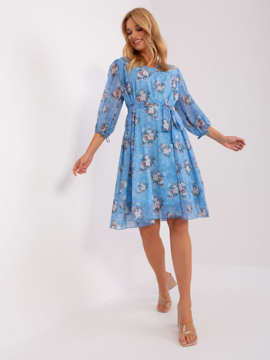 Blue Oversize Floral Dress