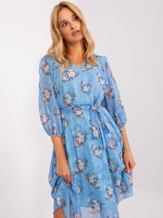 Blue Oversize Floral Dress