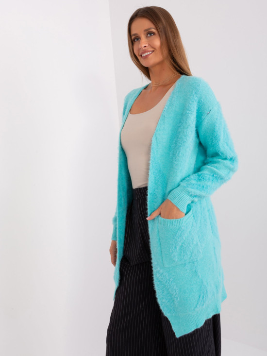 Mint Patterned Cardigan Without Closure