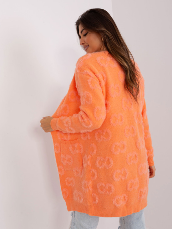 Orange Cardigan with Pockets