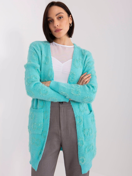 Mint Patterned Cardigan