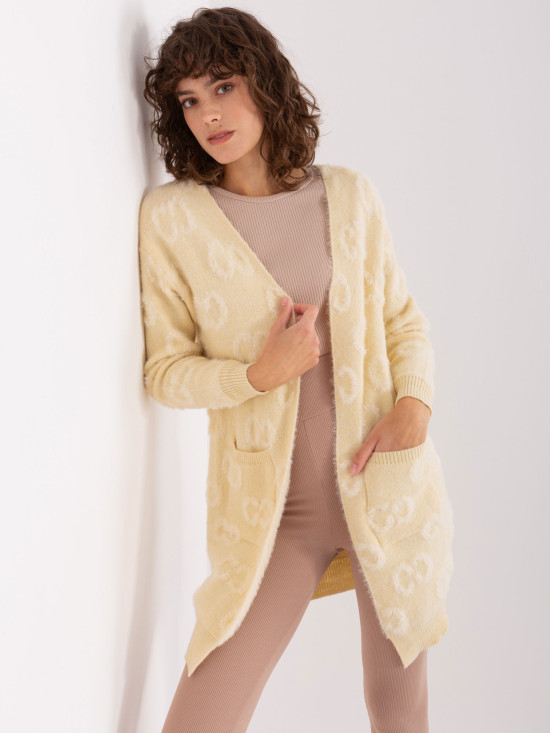 Light Beige Women's Knitted Cardigan