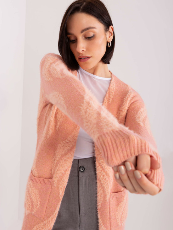 Pink Cardigan with Pockets