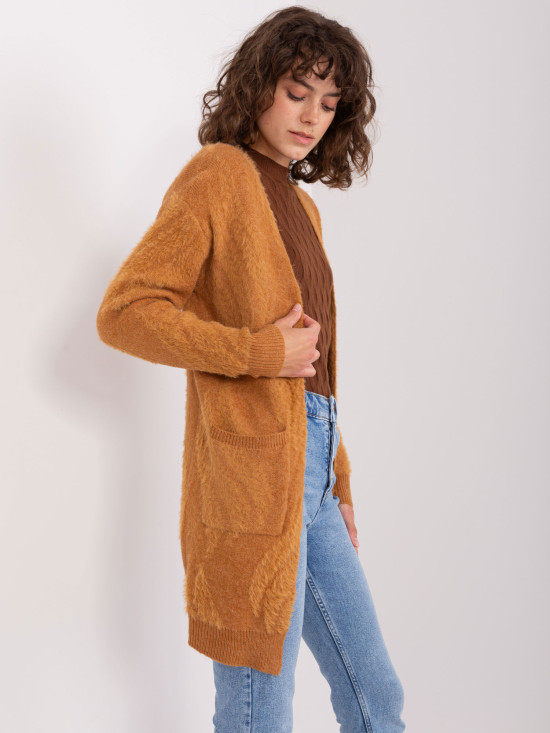 Camel Cardigan with Pockets