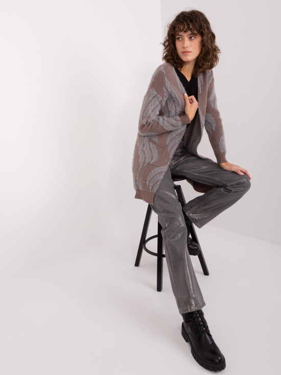 Dark Brown Knitted Cardigan