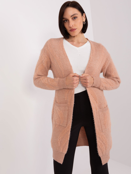 Women's Peach Cardigan with Pockets