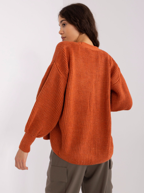 Dark Orange Set with Puff Sleeves