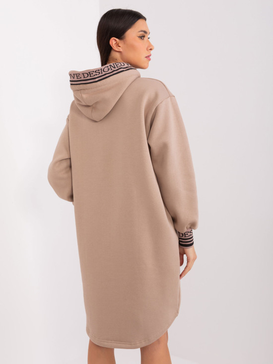 Asymmetrical Beige Sweat Dress