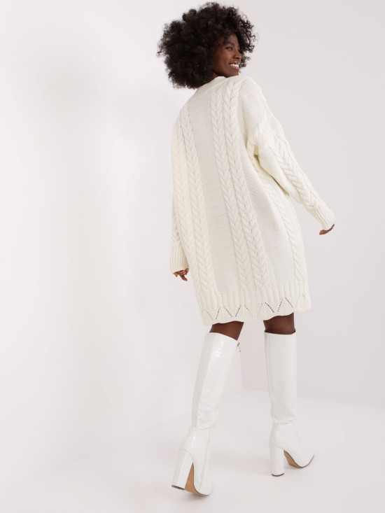 Elegant Midi Dress in Ecru