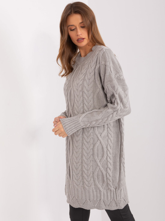 Stylish Gray Midi Dress