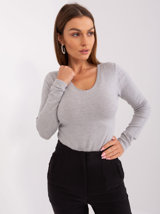 Gray Long Sleeve Sweater