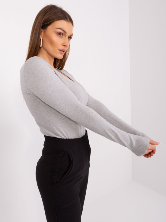Gray Long Sleeve Sweater