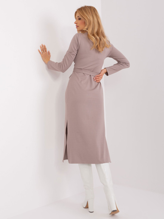 Elegant Midi Dress in Beige