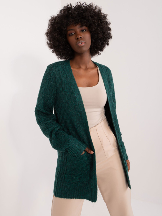 Stylish Dark Green Cardigan