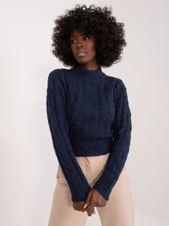 Elegant Blue Sweater with Long Sleeves