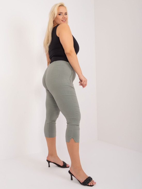 Khaki High-Waisted Pants