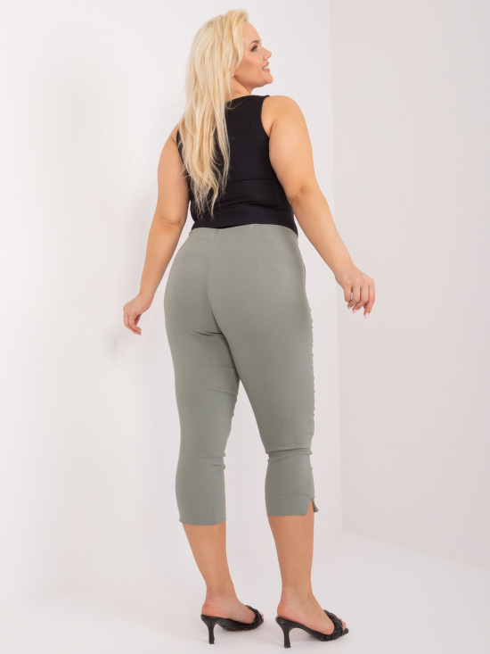 Khaki High-Waisted Pants