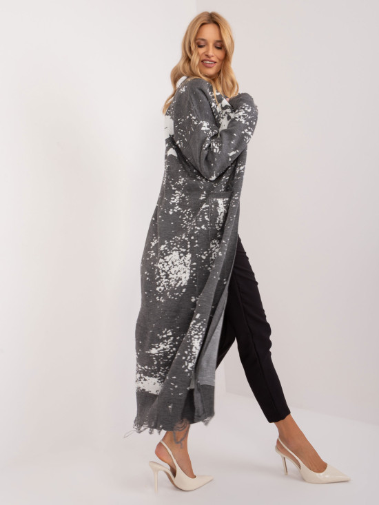 Stylish Dark Gray Cardigan