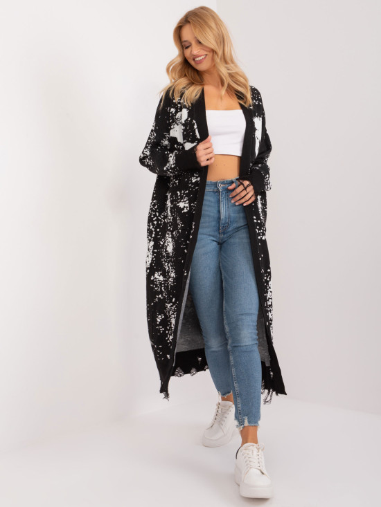 Stylish Black Cardigan with Long Sleeves