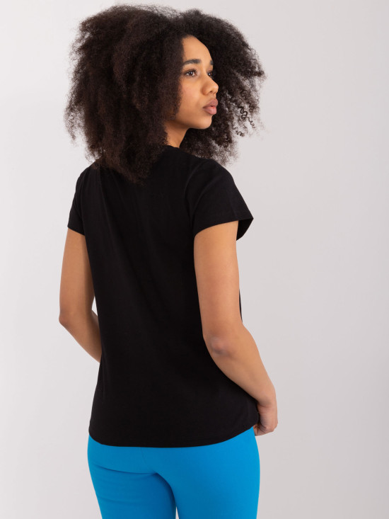 Stylish Black Blouse with Application