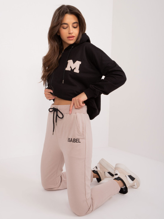 Stylish Black Hoodie Set