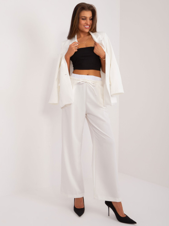 Elegant ecru Palazzo Pants