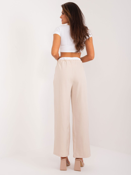 Elegant Beige Palazzo Pants
