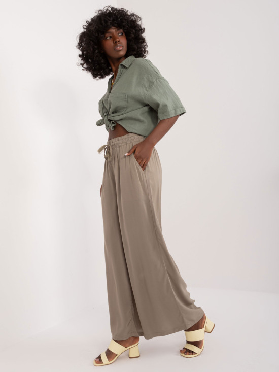 Stylish Palazzo Pants in Khaki