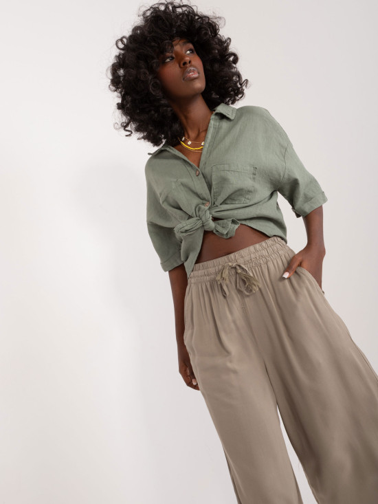 Stylish Palazzo Pants in Khaki