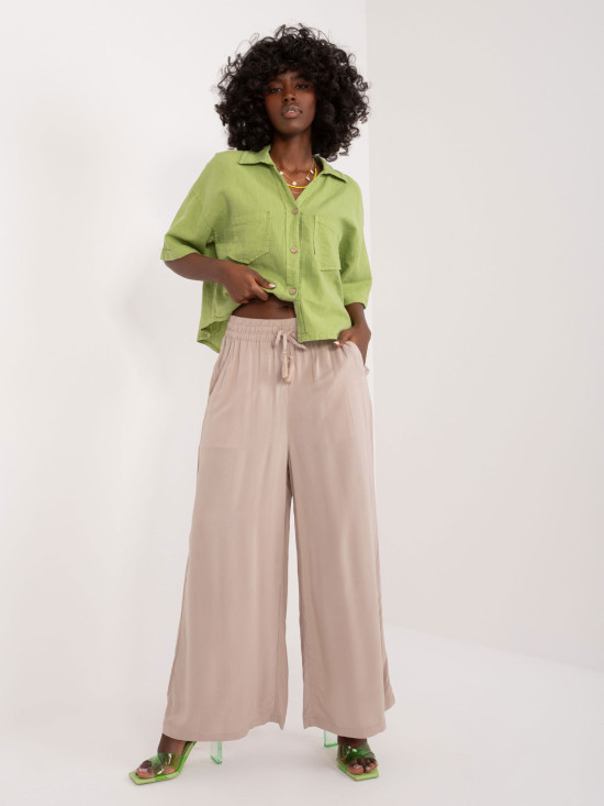 Beige Palazzo Pants