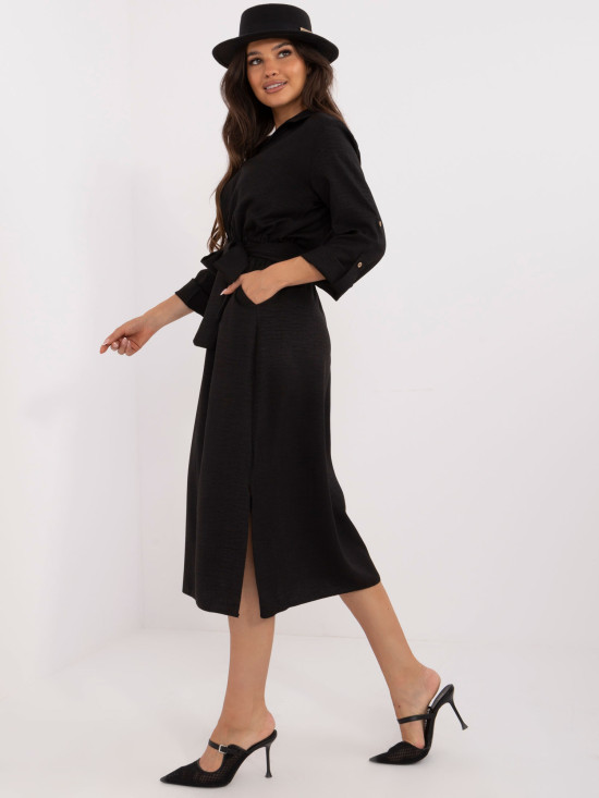 Elegant Black Flared Dress