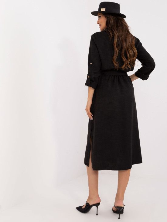 Elegant Black Flared Dress