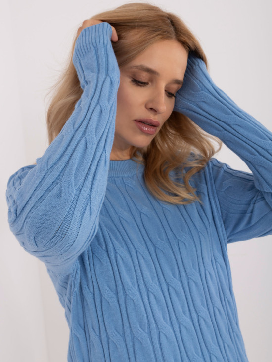 Blue Long Sleeve Sweater