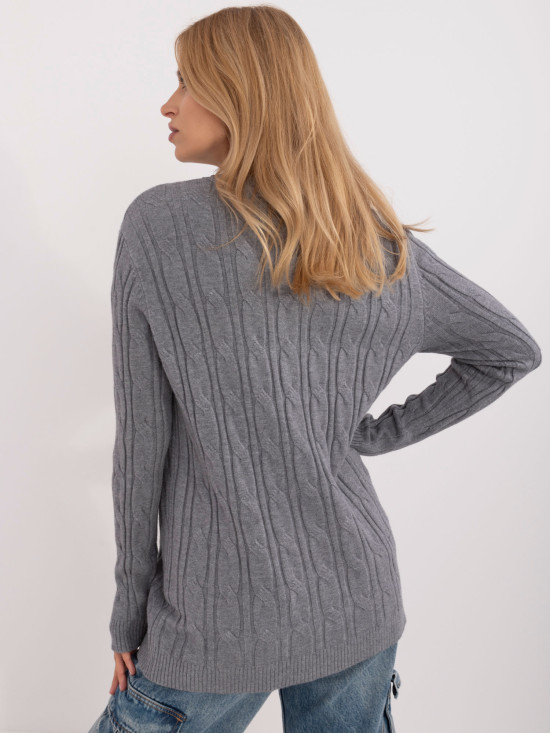 Stylish Gray Sweater with Long Sleeves