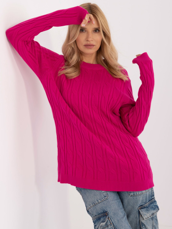 Fuchsia Long Sleeve Sweater