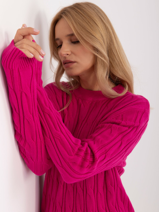 Fuchsia Long Sleeve Sweater