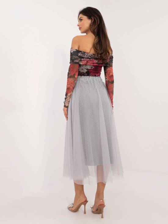 Elegant Midi Tulle Skirt